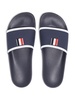 grosgrain-trim terrycloth slides