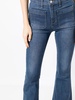 patch pocket flared jeans