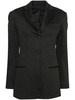 mélange-effect single-breasted blazer