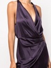 asymmetric halterneck silk dress