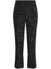 straight leg bouclé trousers