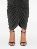 ruched maxi skirt