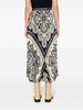 paisley-print pleated skirt