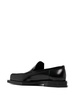 square-toe polished-finish loafer