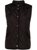 mock-neck quilted gilet