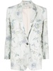 floral-print single-breasted blazer 