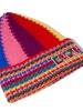 colourblock wool beanie hat