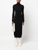 high-neck knitted maxi dress