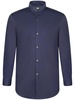 band-collar shirt