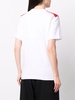 contrast-panel V-neck T-shirt