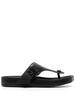 Leather Anagram Buckle Comfort Sandals 