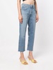 high-waisted cropped jeans