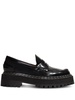 lug-sole leather loafers