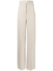 high-waisted wool trousers