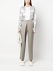 inverted-pleat detail trousers