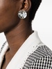 crystal-embellishment clip-on earrings