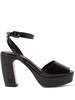 patent-leather platform sandals