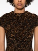 tortoiseshell-effect chenille top 