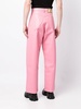 faux-leather heart-pocket trousers