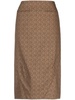 Regenerated Moon Diamant jacquard midi skirt