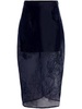 Etta semi-sheer pencil skirt