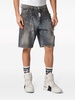 distressed-effect denim shorts