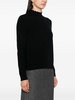 beaded-trim roll-neck jumper