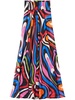 Marmo-print silk maxi skirt