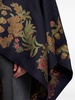 floral-pattern jacquard cape