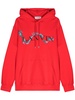 dragon-print cotton hoodie