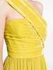 one-shoulder silk gown