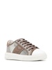 mesh-panelled lace-up sneakers