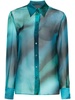 ombré-effect chiffon shirt