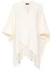 fringed wool poncho 