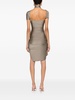 asymmetric draped minidress