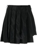 high-waisted asymmetric-hem skirt