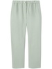 straight-leg cotton-blend trousers