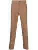 slim-cut tailored trousers