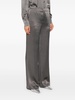 pressed-crease satin trousers