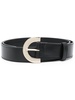 buckle-fastening leather belt