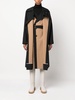 Mantel two-tone belted trench coat