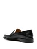 black Interlocking G leather loafer