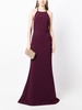 silk crepe halterneck gown