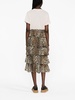 leopard-print high-waist skirt