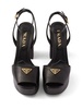 115mm leather platform sandals