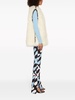 Iride-print faux-shearling gilet