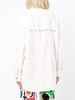 embroidered-logo oversized shirt