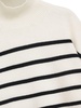 horizontal stripes funnel-neck jumper