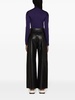 wide-leg leather trousers