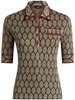 half-sleeves jacquard polo shirt